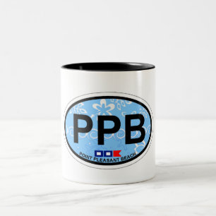 Punkt-angenehmer Strand Zweifarbige Tasse