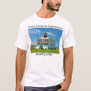 Punkt-Ausblick-Leuchtturm, Maryland-T - Shirt