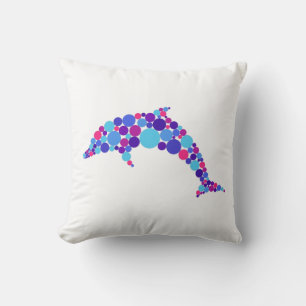 Punkt-Delfin-Bunte-Abstract-Meeres-Tier Kissen