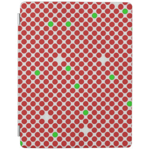Punkt-diagonales grafisches Muster-rotes weißes iPad Hülle