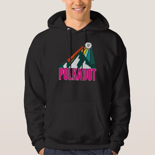 Punkt Dot Crypto Berg Sonnenstrahlen Kryptoströmun Hoodie (Vorderseite)