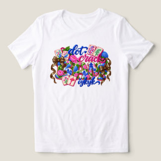 Punkt Knall Bam Lustiges Mahjong Pink Blau Chinois Tri-Blend Shirt