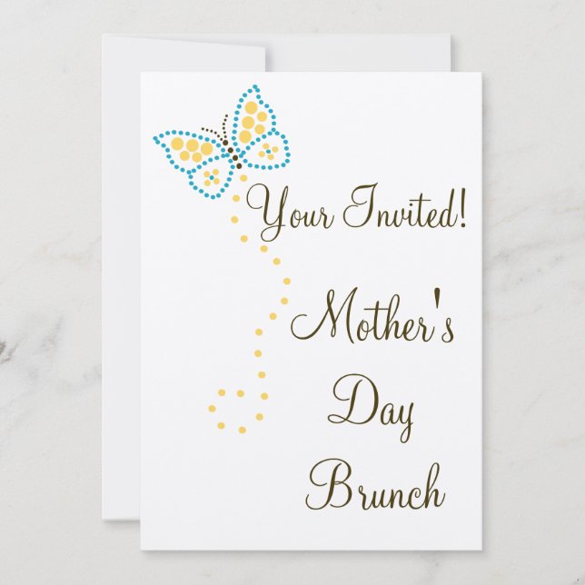 Punkt-Kunst-Schmetterlings-Einladung Einladung (Vorderseite)