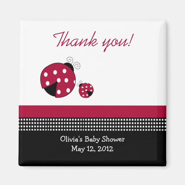 Punkt LadybugsBaby Shower Fevor Magnet (Vorne)