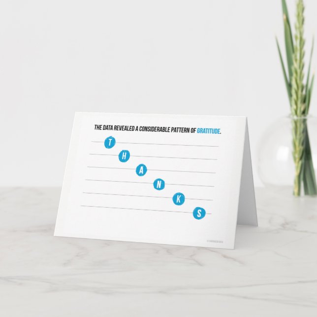 Punkt-Plan danken Ihnen zu kardieren Dankeskarte (Vorderseite)