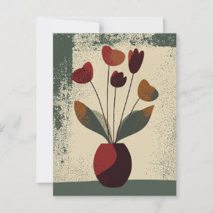 Punkt Punkt Blume #002 Postkarte
