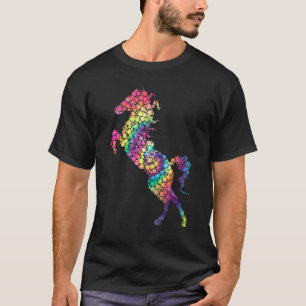Punkt-Regenbogen-Pferd Internationaler Punkt T-Shirt