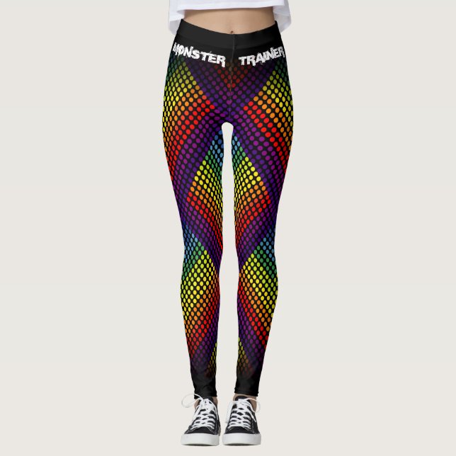 Punkt-Regenbogen (Text / Farbe) Leggings (Vorderseite)