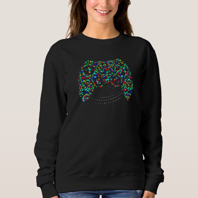 Punkt-Tag-Videospiel-Controller Internationaler Pu Sweatshirt (Vorderseite)