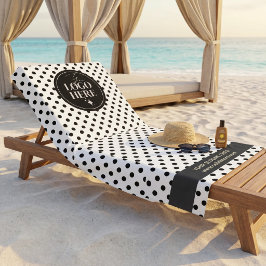 Punkt-zu-Punkt Minimalist Holzkohle & Beige Geschä Strandtuch