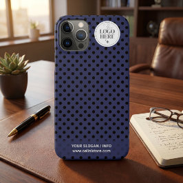 Punkt-zu-Punkt minimalistisches Navy-Geschäftslogo Case-Mate iPhone Hülle