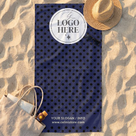 Punkt-zu-Punkt minimalistisches schönes Navy-Gesch Strandtuch