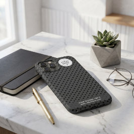 Punkt-zu-Punkt minimalistisches Schwarz-Weiß-Firme Case-Mate iPhone Hülle