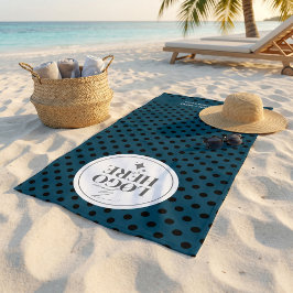 Punkt-zu-Punkt-Minimalistisches Türkisblau-Geschäf Strandtuch