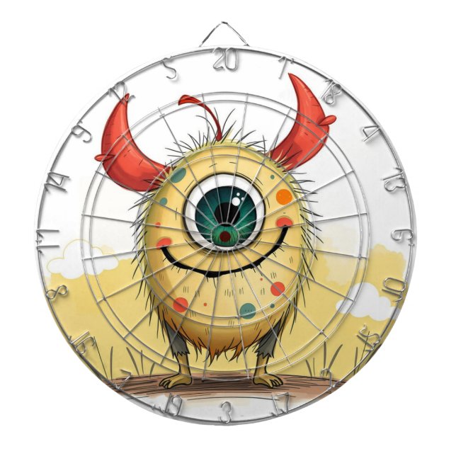 „Pünktchen das Einauge“ Dartscheibe (vorne)