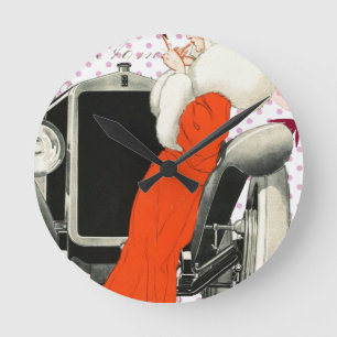 Pünktchen-Flapper Runde Wanduhr