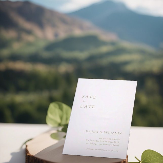 Pünktchen Grün speichern moderne minimalistische D Save The Date (Von Creator hochgeladen)