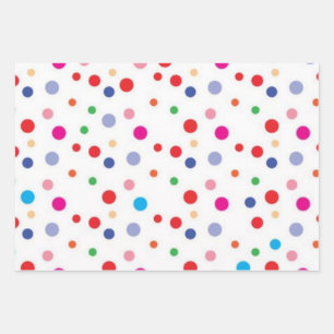 Pünktchenmuster Geschenkpapier Set