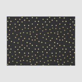 Punkte aus Gold und Black Confetti - Papiertücher Seidenpapier