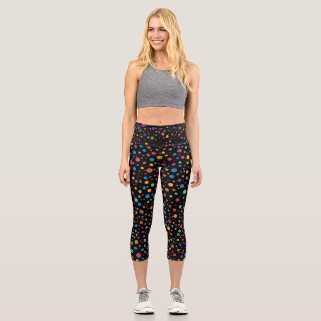 Punkte Capri Leggings (Vorderseite)
