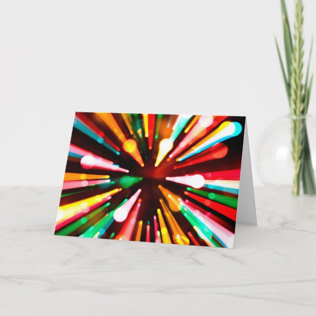 Punkte der Lichter Feiertagskarte (Vorderseite)