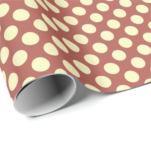 Punkte des Mitteljahrs - Erdfarben, braun Geschenkpapier (Rolleneckpunkt)
