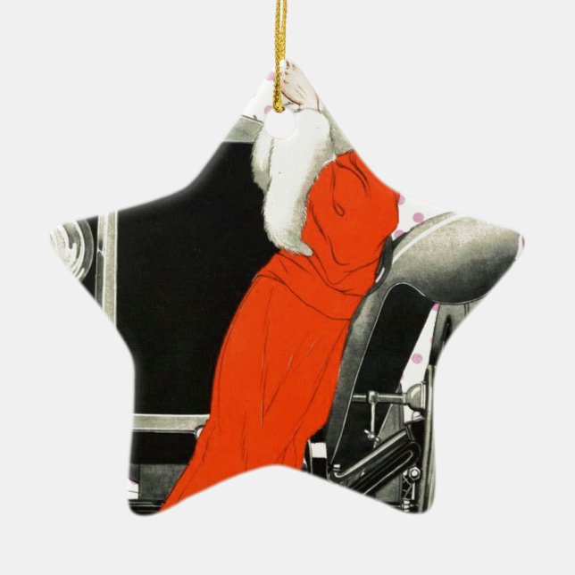 Punkte-Flapper Keramik Ornament (Vorne)