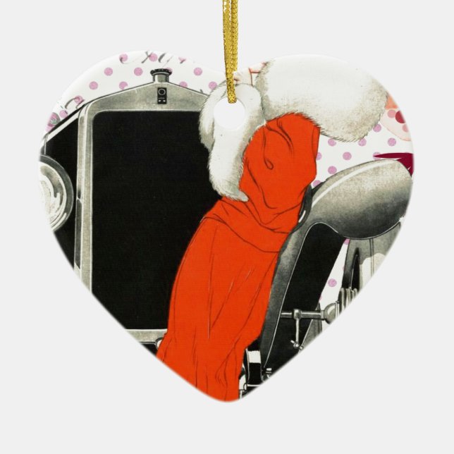 Punkte-Flapper Keramik Ornament (Vorne)