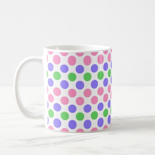 Punkte für die Trigender-Pride-Flag-Farben Kaffeetasse (Links)