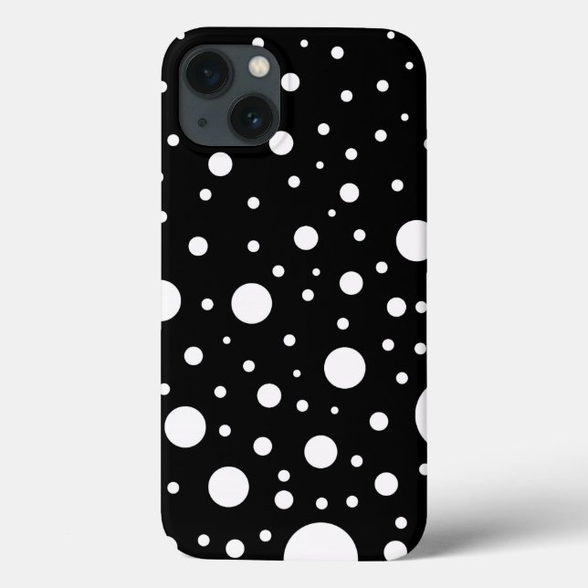 Punkte für schwarze und weiße Baugruppen Case-Mate iPhone Hülle (Rückseite)