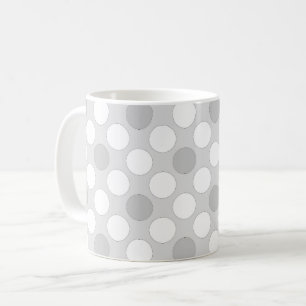 Punkte hellgrau modisch   kaffeetasse