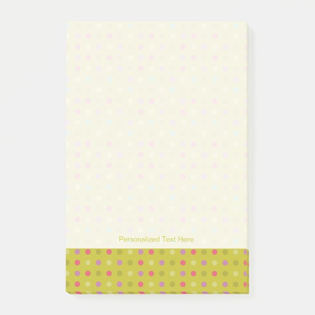 Punkte-Hintergrundmuster Post-it Klebezettel (Vorderseite)