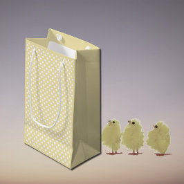Punkte in Buttergelb Kleine Geschenktüte