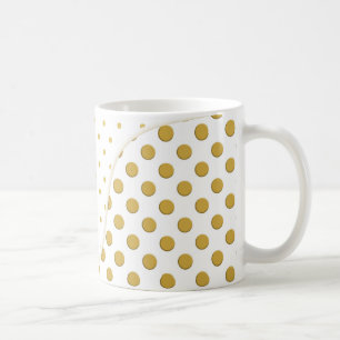 Punkte in Gold und Weiß Tasse