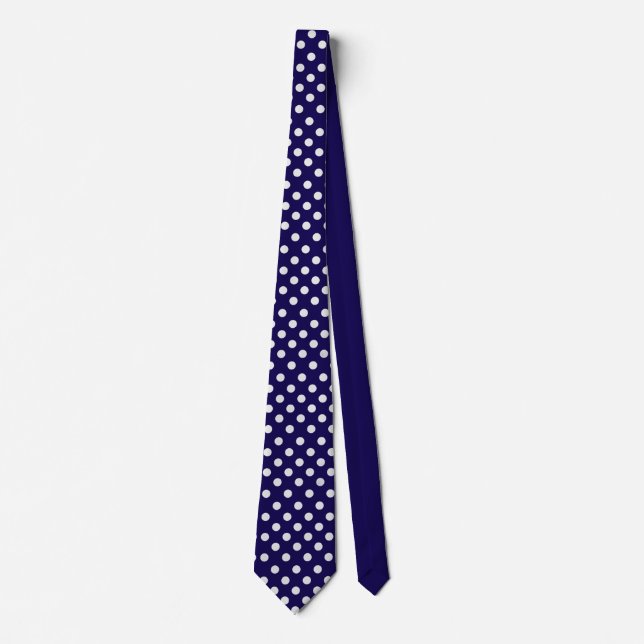 Punkte in navyblau und weiß krawatte (Vorderseite)