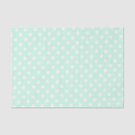 Punkte in pastellgrün mint seidenpapier