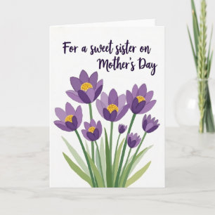 Punkte Lila Blumen Karte