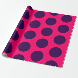 Punkte lila heißrosa Geburtstag Geschenkpapier