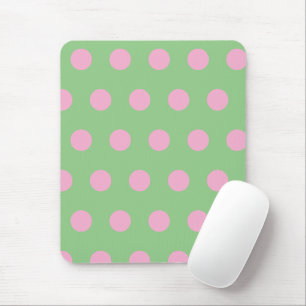 Punkte-Mauspad (Salbeigrün & Pastellrosa) Mousepad