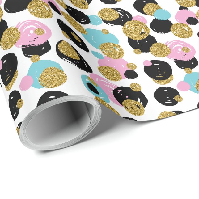 Punkte-Muster 10 Geschenkpapier (Rolleneckpunkt)