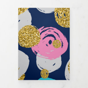 Punkte-Muster 11 Dreifach Gefaltete Urlaubskarte