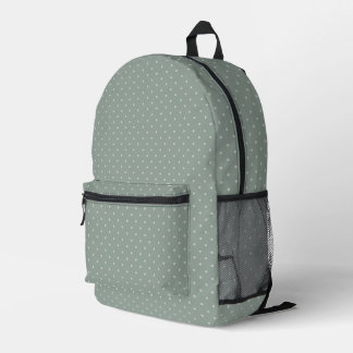 Punkte-Muster in Mintgrün und Sanftgrau Bedruckter Rucksack