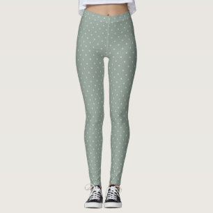 Punkte-Muster in Mintgrün und Sanftgrau Leggings