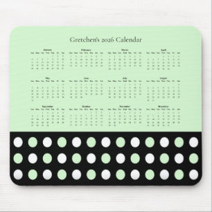 Punkte-Muster – Kalender 2026 Mousepad