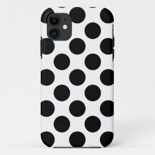 Punkte nahtloses Muster schwarz + Ihr Rücken Case-Mate iPhone Hülle