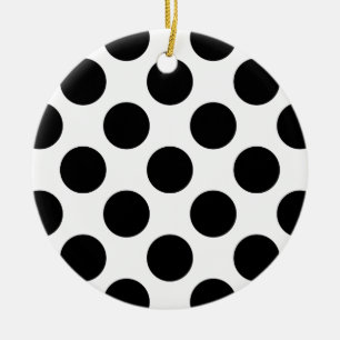 Punkte nahtloses Muster schwarz + Ihr Rücken Keramik Ornament