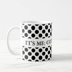 Punkte nahtloses Muster schwarz + Ihr Rücken Tasse