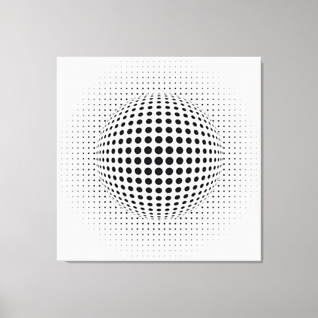 Punkte - optische Täuschung Leinwanddruck (Vorderseite)