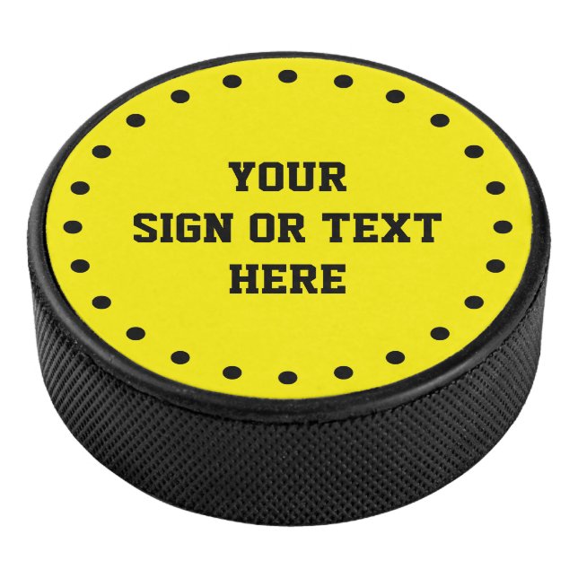 Punkte Ring schwarz + Farbe, Zeichen oder Text Eishockey Puck (3/4)