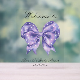 Punkte-Schleifen-Baby-Shower-Willkommen Acrylschild